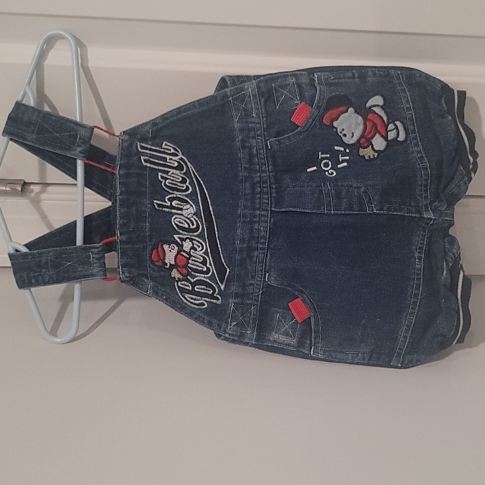Baby's R us boys 6-9 months Blue Denim overalls.